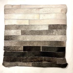 Surya Leather Hide Throw Pillow